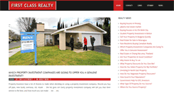 Desktop Screenshot of firstclass-realty.com